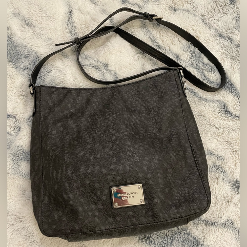 Michael Kors Saffiano Leather Logo Crossbody Bag